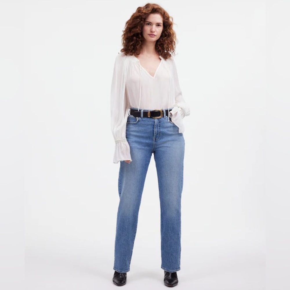 Madewell Women’s 90’s Straight Jean Curvy 27P Rondell Wash